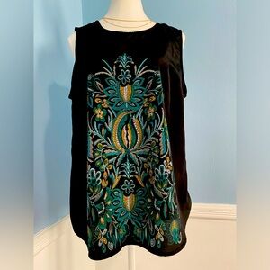 EUC embroidered top very elegant-looking,will fit M-L
